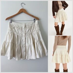 NWOT Free People August Mini Skirt in Tea size 10